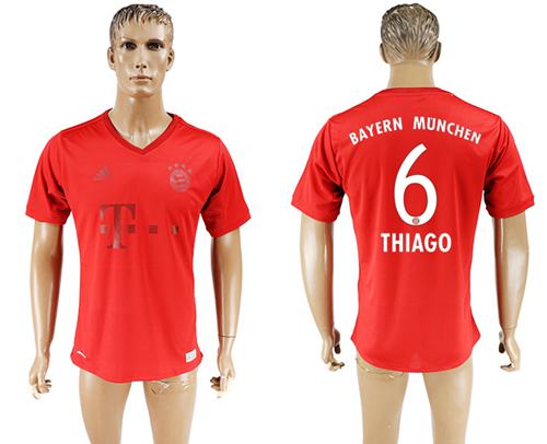 Bayern Munchen #6 Thiago Marine Environmental Protection Home Soccer Club Jersey